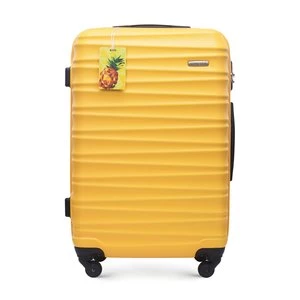Średnia walizka z ABS - u z identyfikatorem żółta Wittchen