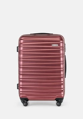 Średnia walizka z ABS-u z żebrowaniem bordowa Wittchen