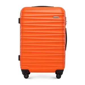 Średnia walizka z ABS-u z żebrowaniem pomarańczowa Wittchen