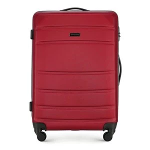 Średnia walizka z ABS-u żłobiona czerwona Wittchen