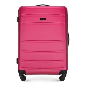Średnia walizka z ABS-u żłobiona różowa Wittchen