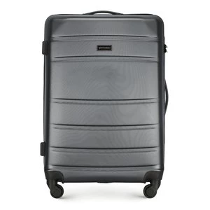Średnia walizka z ABS-u żłobiona szara Wittchen
