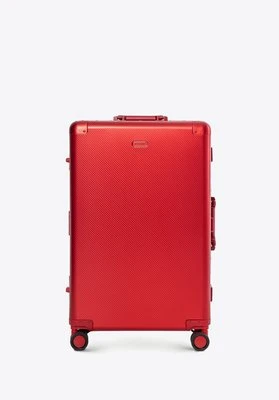 Średnia walizka z aluminium na kółkach czerwona Wittchen