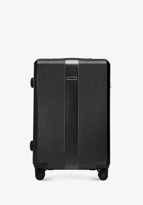 Średnia walizka z polikarbonu w tłoczenia czarna Wittchen