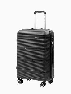 Średnia walizka z polipropylenu czarna Puccini