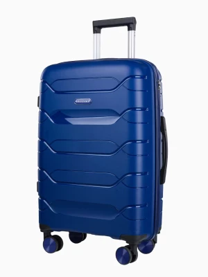 Średnia walizka z polipropylenu granatowa Puccini