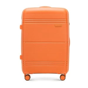 Średnia walizka z polipropylenu jednokolorowa pomarańczowa Wittchen