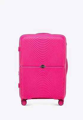 Średnia walizka z polipropylenu w okręgi różowa Wittchen