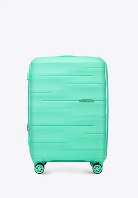 Średnia walizka z polipropylenu w tłoczone paski zielona Wittchen