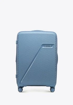 Średnia walizka z polipropylenu w ukośne pasy niebieska Wittchen