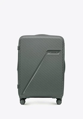 Średnia walizka z polipropylenu w ukośne pasy szara Wittchen