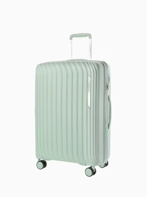 Średnia walizka z polipropylenu ze żłobieniami miętowa Puccini