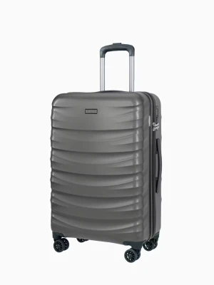 Średnia walizka z poliwęglanu antracytowa Puccini