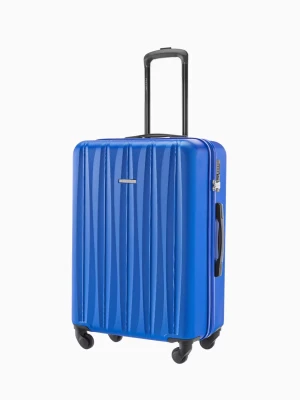 Średnia walizka ze żłobieniami niebieska Puccini