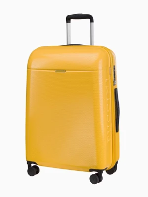 Średnia żółta walizka z policarbonu Puccini