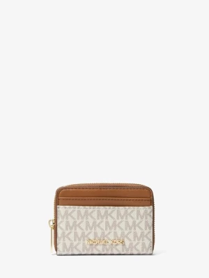 Średnie etui na karty Jet Set Travel z zamkiem dookoła i logo Michael Kors