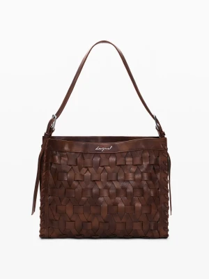 Średniej wielkości pleciona torebka Desigual