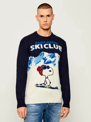 ST.Barth Sweter HERON C SAINT BARTH X PEANUTS | Regular Fit | z dodatkiem wełny i kaszmiru granatowy