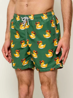 ST.Barth Szorty kąpielowe GUSTAVIA DUCKY RAPPER | Regular Fit zielony