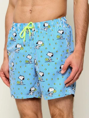 ST.Barth Szorty kąpielowe GUSTAVIA SNOOPY PADEL| ST.BARTH X PEANUTS | Regular Fit błękitny