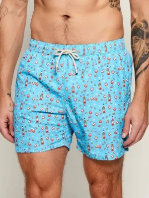 ST.Barth Szorty kąpielowe LIGHTING MICRO FANTASY |ST. Barth x APEROL | Regular Fit