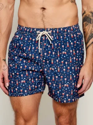 ST.Barth Szorty kąpielowe LIGHTING MICRO FANTASY |ST. Barth x APEROL | Regular Fit