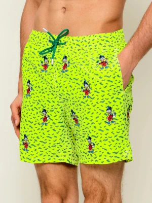 ST.Barth Szorty kąpielowe Lighting | St. Barth x Disney | Regular Fit limonkowy