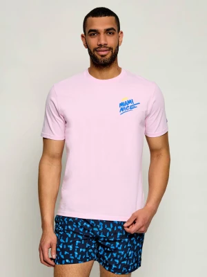 ST.Barth T-shirt Portland | St. Barth x Ready to smile | Regular Fit pudrowy róż