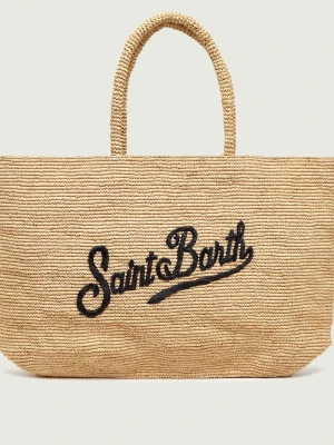 ST.Barth Torba plażowa + saszetka beżowy