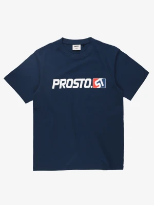 ST t-shirt regular bawełniany męski granatowy Klasyk