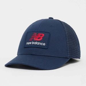 New Balance Stacked Patch Logo Trucker uniseks Czapki niebieski rozmiar Akcesoria