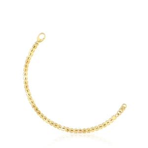 Stalowa Bransoletka Łańcuszkowa W Kolorze Złotym Z Motywami Misia Tous Carrusel - Tous