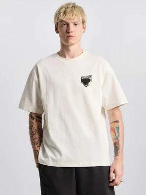 Stamp t-shirt oversize męski biały PROSTO.
