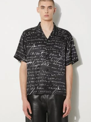 STAMPD koszula Letter Camp Collar Buttondown męska kolor czarny regular z kołnierzykiem klasycznym SLA-M3427BD-BLL