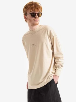 STAMPD longsleeve bawełniany kolor beżowy gładki SLA.M2820LT-SND