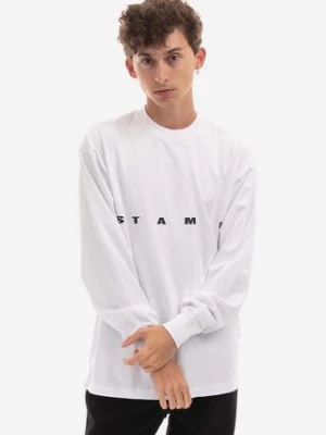 STAMPD longsleeve bawełniany kolor biały z nadrukiem SLA.M2992LT-WHT