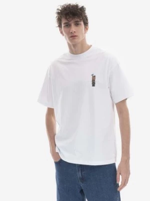 STAMPD t-shirt bawełniany kolor biały z nadrukiem SLA.M3049TE-WHT