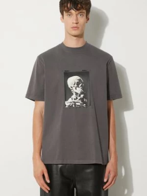 STAMPD t-shirt bawełniany Skeleton Garment Dye Relaxed Tee V2 męski kolor szary wzorzysty SLA-M3247TE-DKG