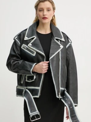 Stand Studio kurtka skórzana Irene Jacket damska kolor czarny przejściowa 62272-7030