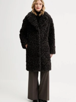 Stand Studio płaszcz Camille Cocoon Coat damski kolor brązowy przejściowy oversize 61137-9061