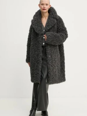 Stand Studio płaszcz Camille Cocoon Coat damski kolor szary przejściowy oversize 61137-9061