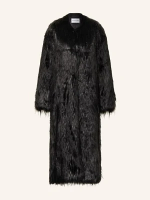 Stand Studio Płaszcz Ze Sztucznego Futra Carolina schwarz