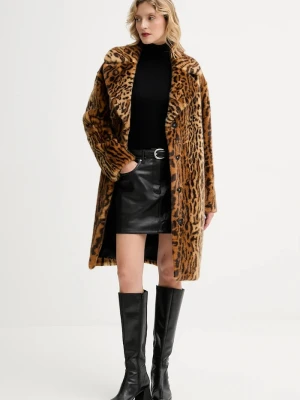 Stand Studio płaszcz ze sztucznego futra damski Camille Cocoon Coat brązowy