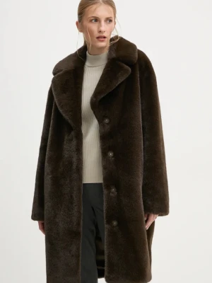 Stand Studio płaszcz ze sztucznego futra damski Camille Cocoon Coat brązowy