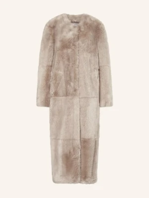 Stand Studio Płaszcz Ze Sztucznego Futra Hilma grau