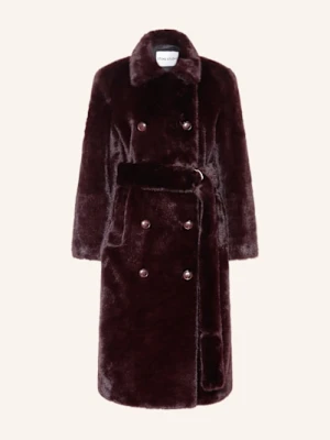 Stand Studio Płaszcz Ze Sztucznego Futra Jasmine rot
