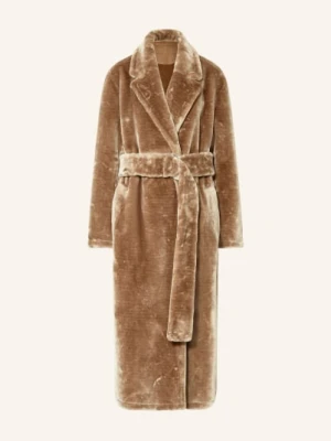 Stand Studio Płaszcz Ze Sztucznego Futra Karina braun