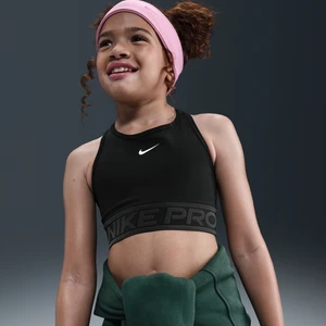 Zdjęcie produktu Stanik sportowy dla dużych dzieci (dziewcząt) Nike Pro Swoosh - Czerń