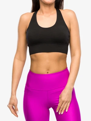 Stanik sportowy Mons Royale Stratos Merino Shift Sports Bra - black