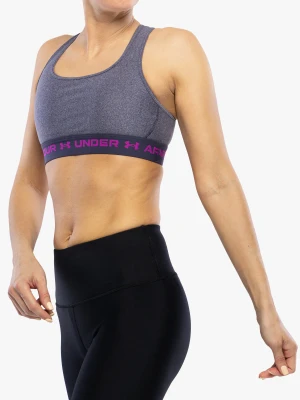 Stanik sportowy Under Armour Crossback Mid Heather Bra - steel htr/strobe